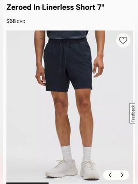 lululemon athletica Men's Zeroed in linerless shorts - Dark Navy